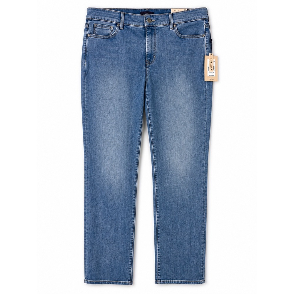 NYDJ Marilyn Straight Jeans Women 16 Light Wash NEW MPRIMS8517 Haley 32 Inseam